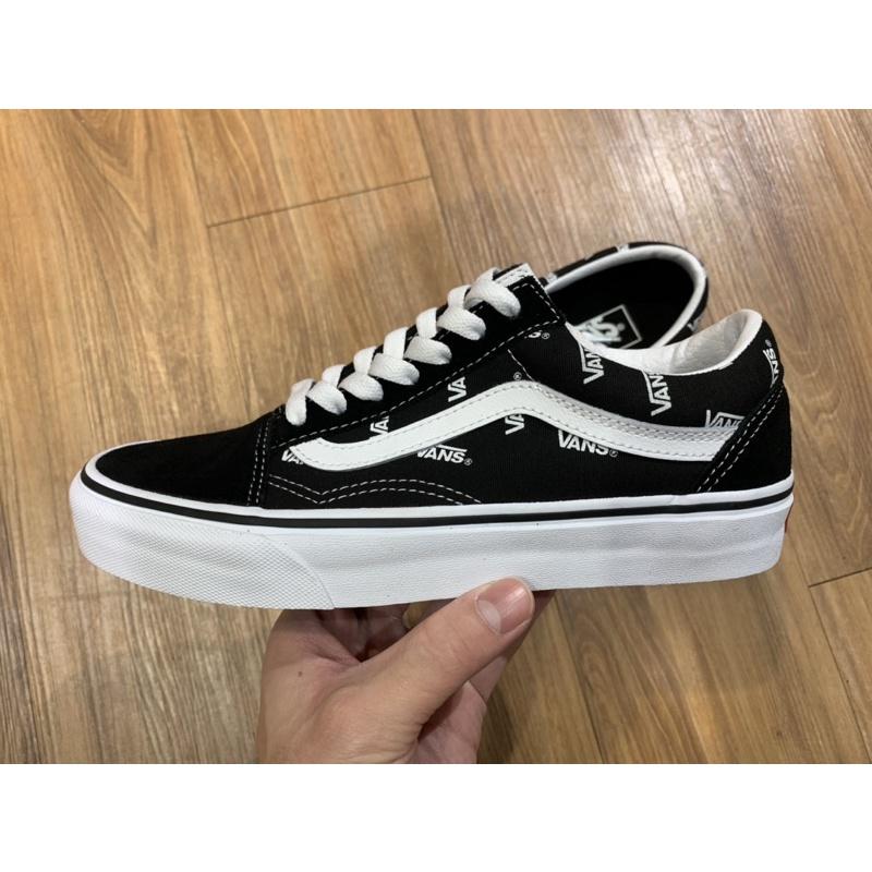 [unclev1966] Vans Old Skool / Era 老學校 黑色 滿版Logo 基本款 男女-細節圖2