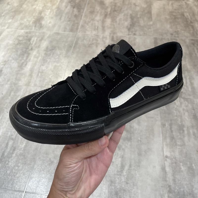 [unclev1966] Vans Skate Sk8-Low 黑魂 黑底白線 滑板 緩震軟墊 21改款 男女款-細節圖2