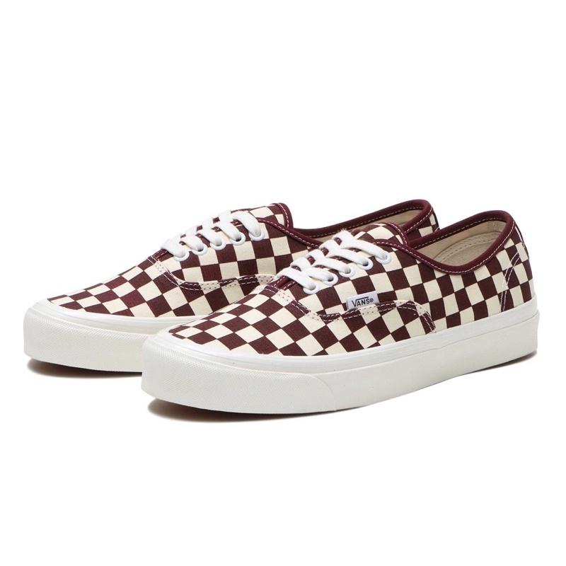 [unclev1966] Vans Authentic 44 Dx 安納海姆 紅豆 沙色 棋盤格 帆布 軟墊 滑板-細節圖5