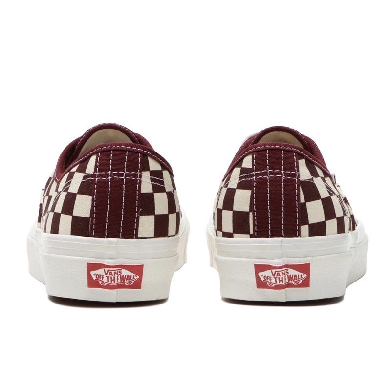 [unclev1966] Vans Authentic 44 Dx 安納海姆 紅豆 沙色 棋盤格 帆布 軟墊 滑板-細節圖6