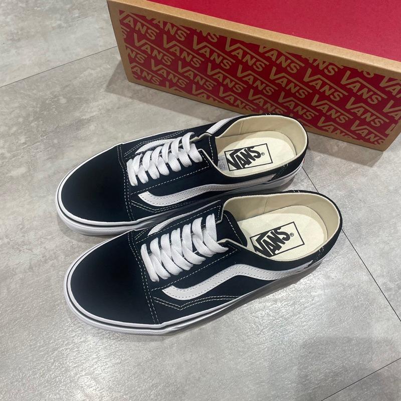 [unclev1966] Vans Classic Old Skool Mule 基本款 黑白色 百搭 穆勒 懶人鞋-細節圖3