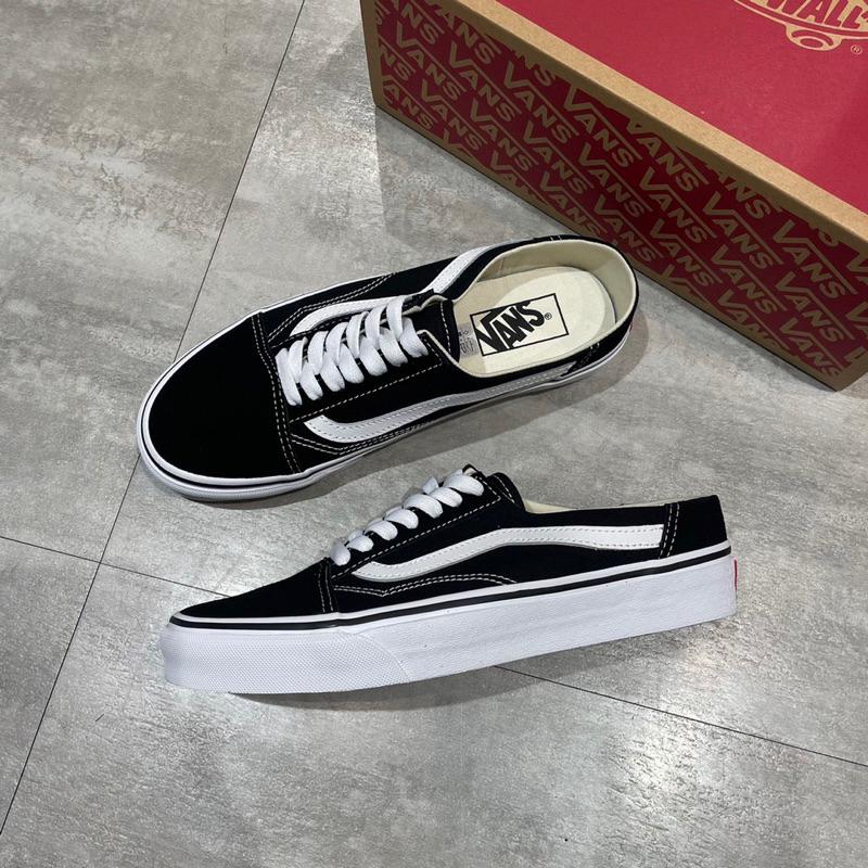 [unclev1966] Vans Classic Old Skool Mule 基本款 黑白色 百搭 穆勒 懶人鞋-細節圖4