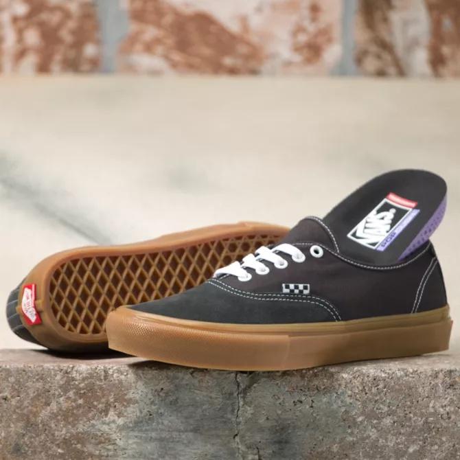 [unclev1966] Vans Skate Authentic pro 滑板 選手 麂皮 短毛 鐵灰 黑 軟墊-細節圖2