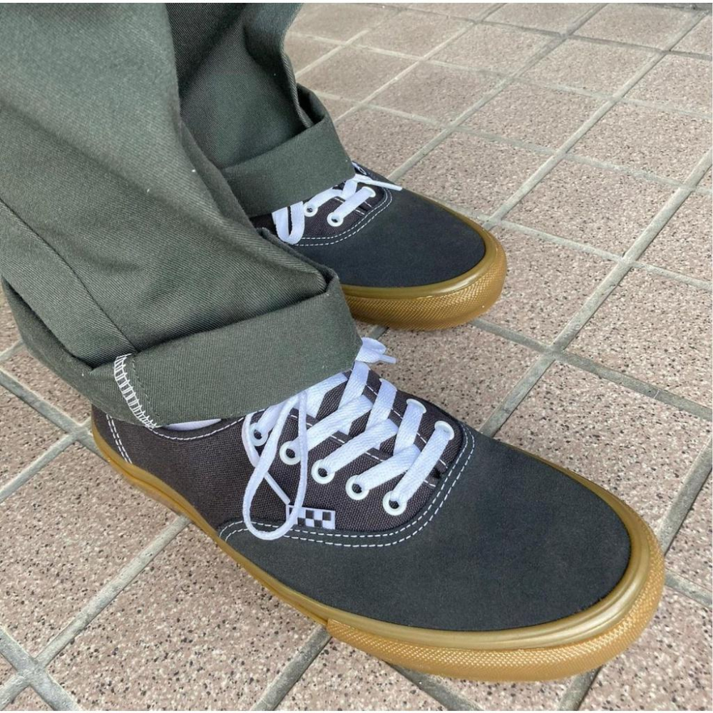 [unclev1966] Vans Skate Authentic pro 滑板 選手 麂皮 短毛 鐵灰 黑 軟墊-細節圖6