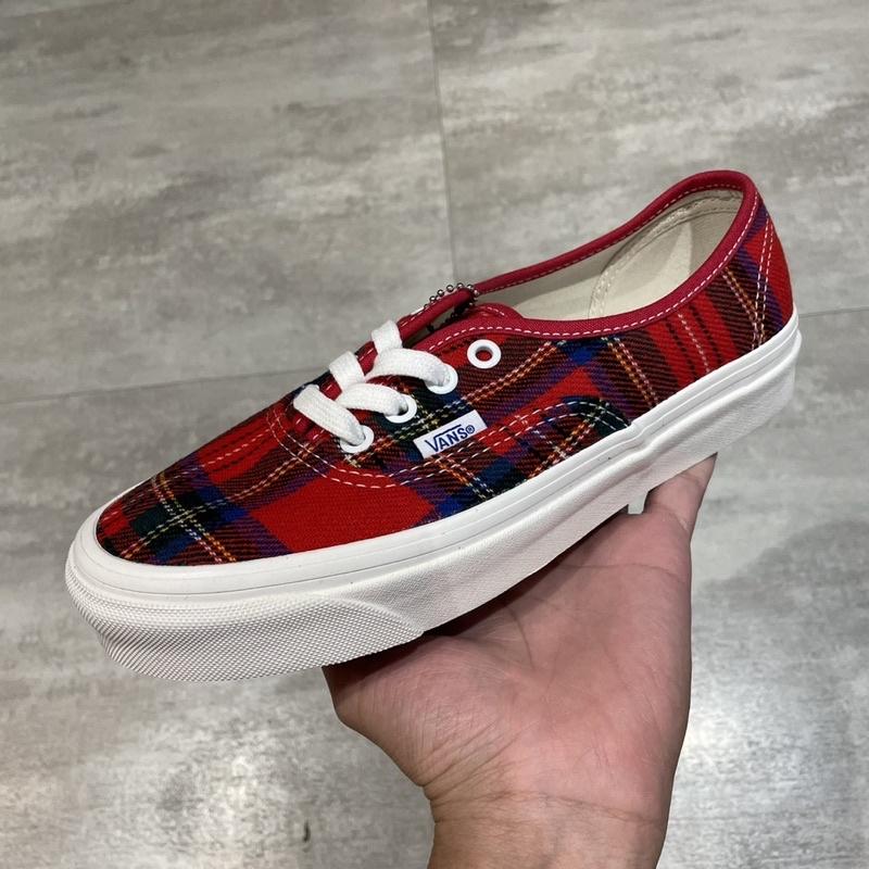 [unclev1966] Vans Authentic 44 DX 安納海姆 小方格 學院風紋格 紅色 男女款-細節圖2