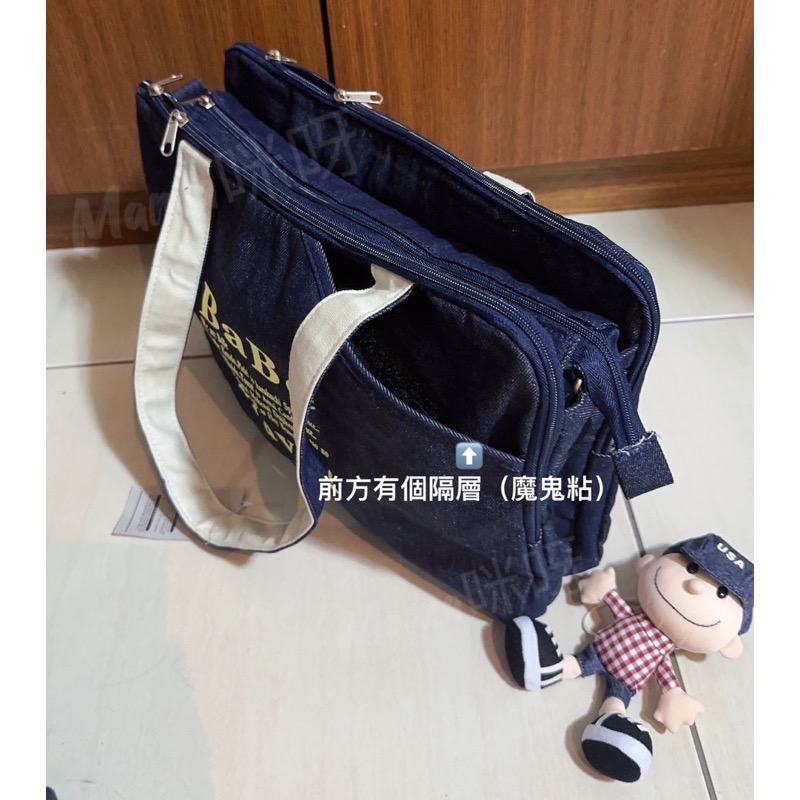 Mama咪呀～可愛娃娃.復古學院風.牛仔丹寧斜背/側背包.出勤/文件/手提/收納/旅行/環保/補習.方便袋.超萌.全新-細節圖5