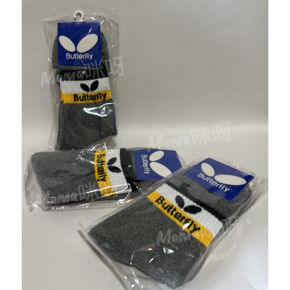 Mama咪呀～Butterfly蝴蝶.Sports socks.運動襪.乒乓球襪.運動襪.加厚毛巾底.中筒舒適.運動襪子-規格圖4
