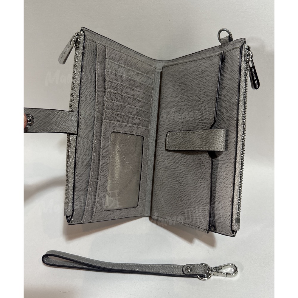 Mama咪呀～Michael Kors大象灰長夾.手拿包.手機包 .防刮紋包.專櫃正品.高質感.錢包.萬用包.隨身包.拉-細節圖3