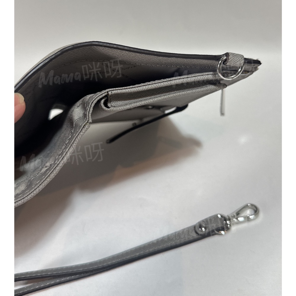Mama咪呀～Michael Kors大象灰長夾.手拿包.手機包 .防刮紋包.專櫃正品.高質感.錢包.萬用包.隨身包.拉-細節圖5