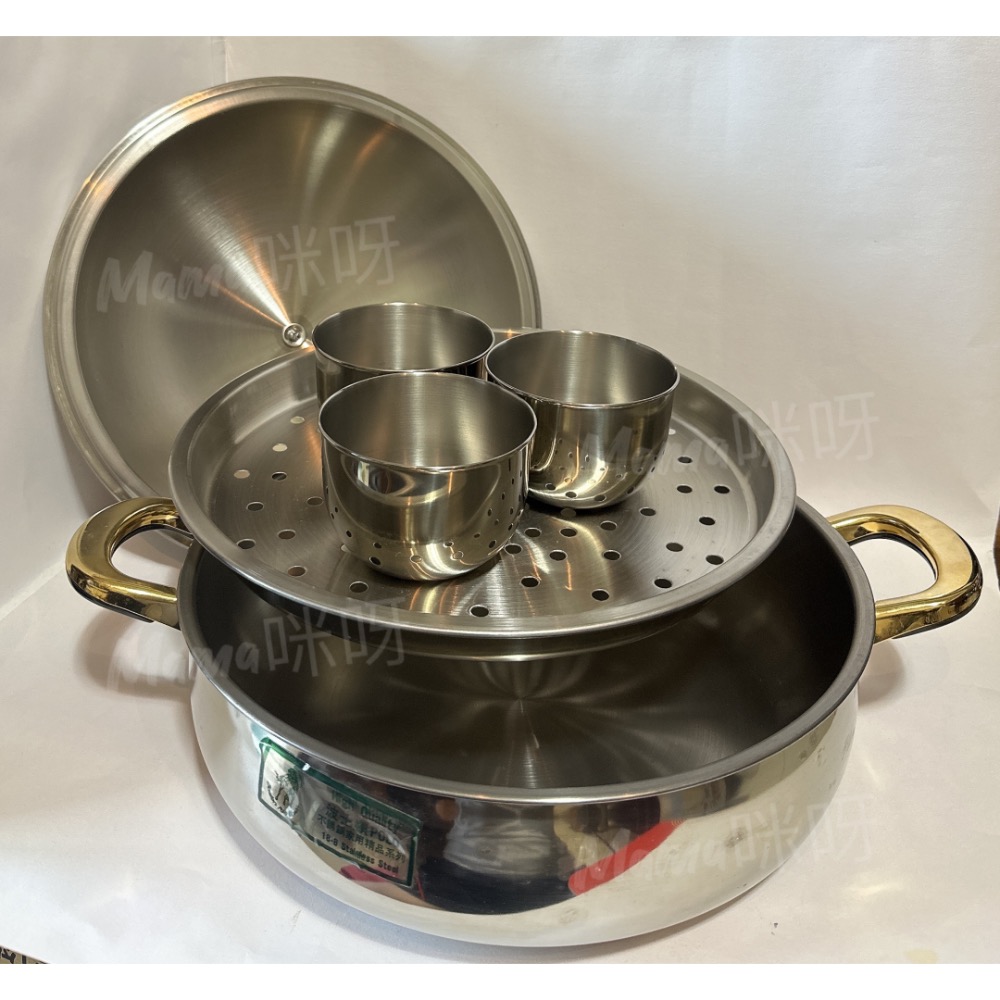 Mama咪呀～波士頓polo不鏽鋼鍋.白金火鍋.媽媽樂.鍋子.廚具.鍋具.火鍋組.蒸籠.食器組.爐具.不鏽鋼湯鍋.雙耳鍋-細節圖2