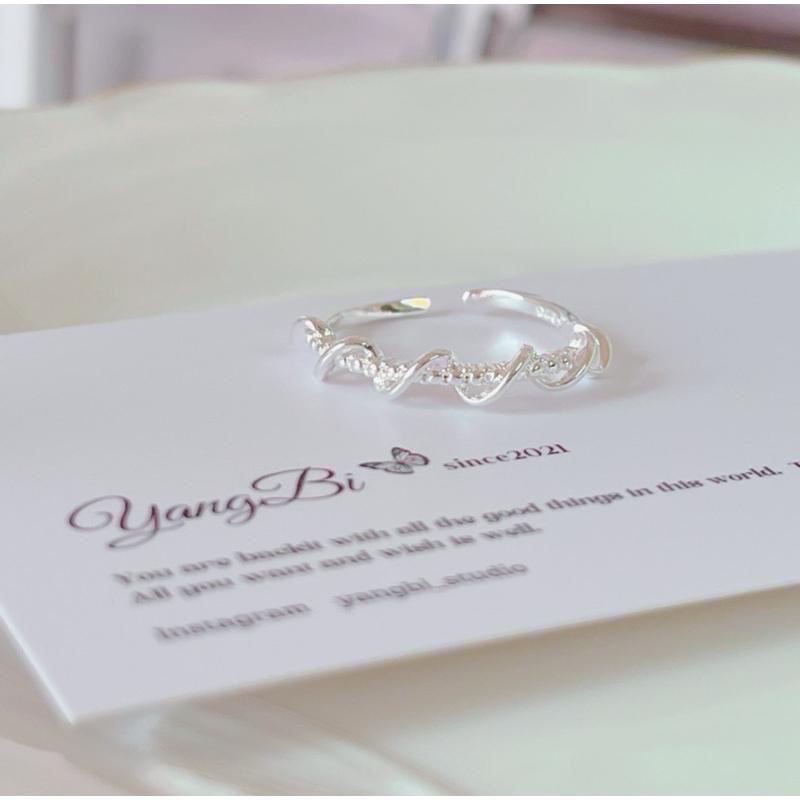 𝓨𝓪𝓷𝓰𝓑𝓲🫧S925純銀｜交纏浪漫波浪戒指 Y561-細節圖3