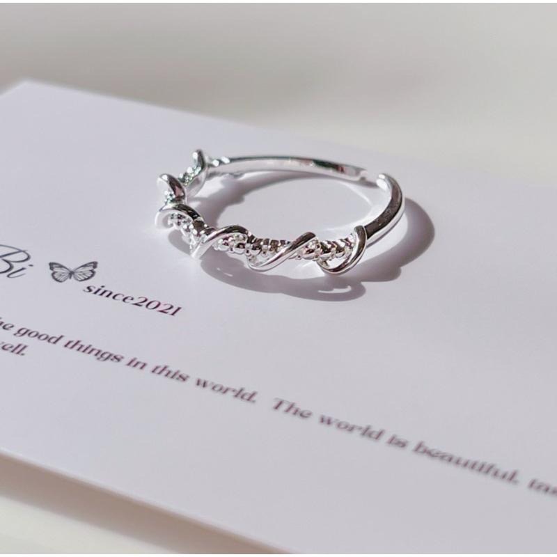 𝓨𝓪𝓷𝓰𝓑𝓲🫧S925純銀｜交纏浪漫波浪戒指 Y561-細節圖4