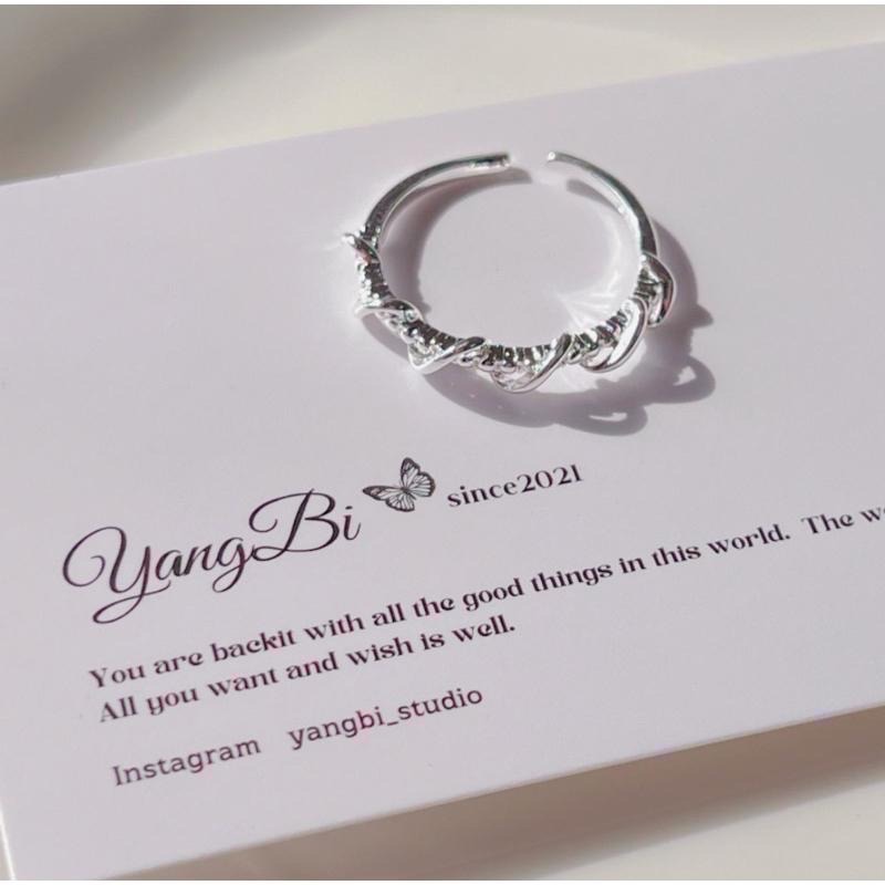 𝓨𝓪𝓷𝓰𝓑𝓲🫧S925純銀｜交纏浪漫波浪戒指 Y561-細節圖7