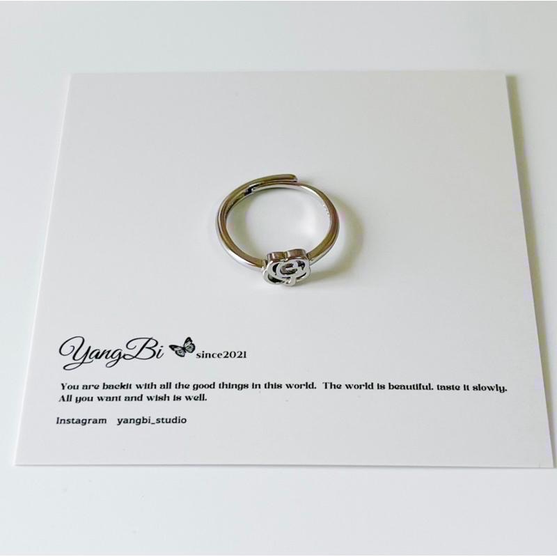 𝓨𝓪𝓷𝓰𝓑𝓲🫧一朵浪漫要與妳分享｜925銀浪漫玫瑰戒指 Y490-細節圖2