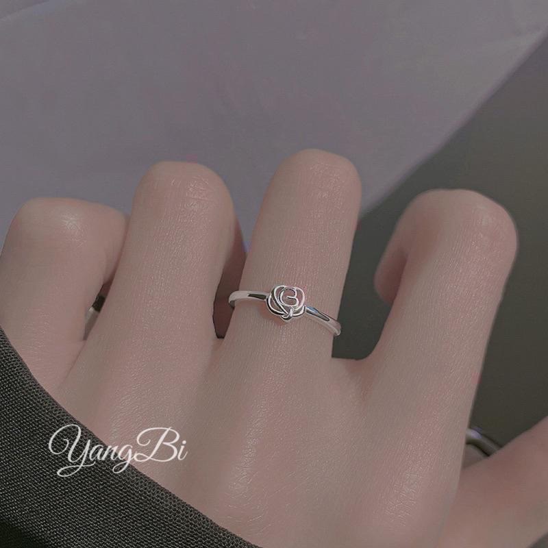 𝓨𝓪𝓷𝓰𝓑𝓲🫧一朵浪漫要與妳分享｜925銀浪漫玫瑰戒指 Y490-細節圖3