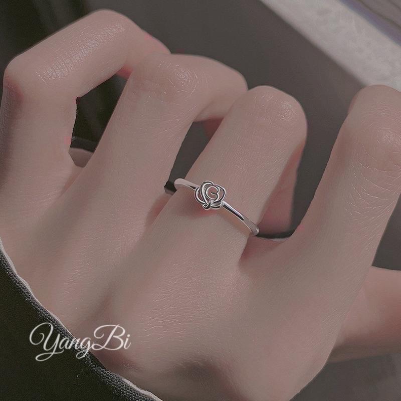 𝓨𝓪𝓷𝓰𝓑𝓲🫧一朵浪漫要與妳分享｜925銀浪漫玫瑰戒指 Y490-細節圖7