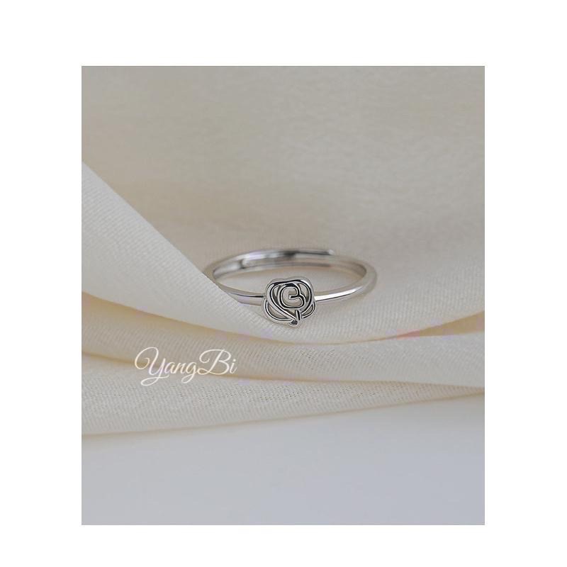 𝓨𝓪𝓷𝓰𝓑𝓲🫧一朵浪漫要與妳分享｜925銀浪漫玫瑰戒指 Y490-細節圖8