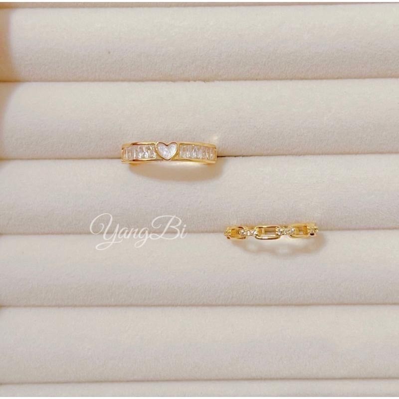 𝓨𝓪𝓷𝓰𝓑𝓲🫧細節感滿分｜滴釉排鑽愛心戒指 Y445-細節圖6