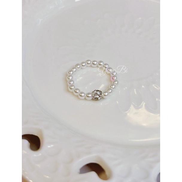 𝓨𝓪𝓷𝓰𝓑𝓲💫闆娘最愛沒有之一｜超氣質鑲鑽珍珠戒指Y317-細節圖9