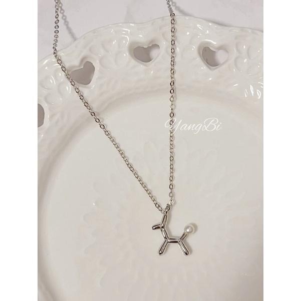 𝓨𝓪𝓷𝓰𝓑𝓲✨925純銀｜實品質感很好.珍珠氣球狗項鍊 Y339-細節圖4