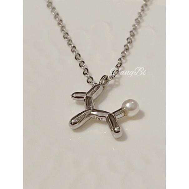 𝓨𝓪𝓷𝓰𝓑𝓲✨925純銀｜實品質感很好.珍珠氣球狗項鍊 Y339-細節圖6