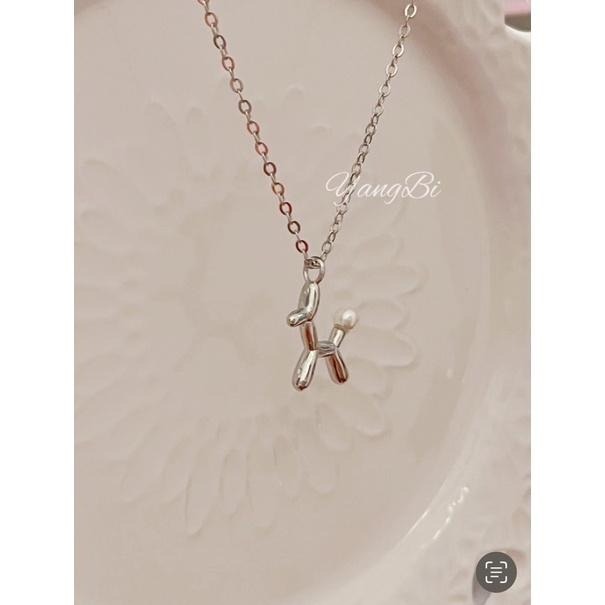𝓨𝓪𝓷𝓰𝓑𝓲✨925純銀｜實品質感很好.珍珠氣球狗項鍊 Y339-細節圖8
