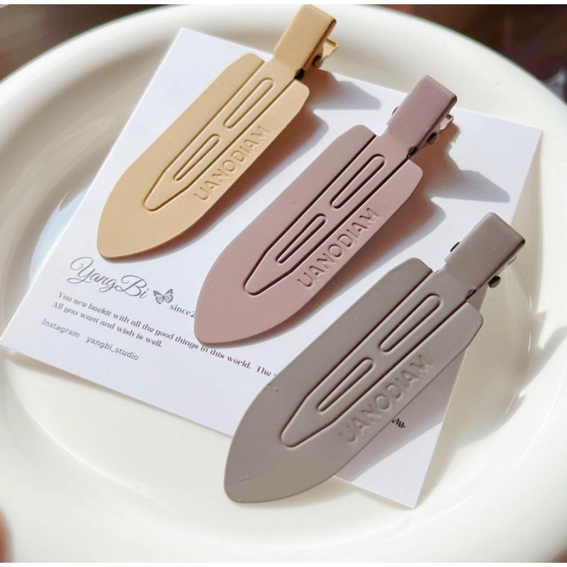 𝓨𝓪𝓷𝓰𝓑𝓲🇰🇷美拉德色系｜霧面磨砂無痕瀏海夾 髮夾 V214-細節圖5