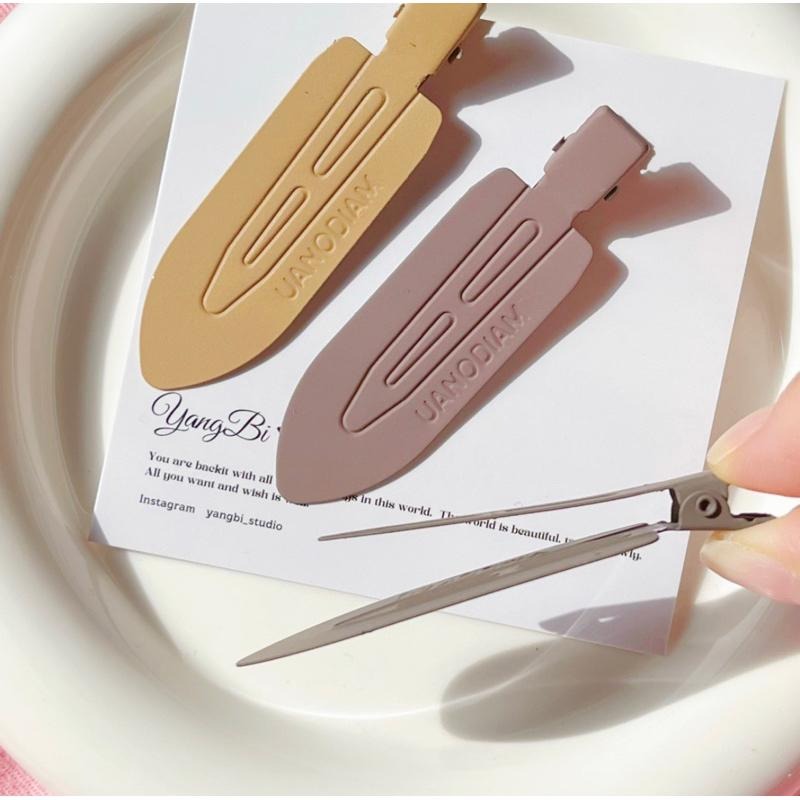 𝓨𝓪𝓷𝓰𝓑𝓲🇰🇷美拉德色系｜霧面磨砂無痕瀏海夾 髮夾 V214-細節圖8