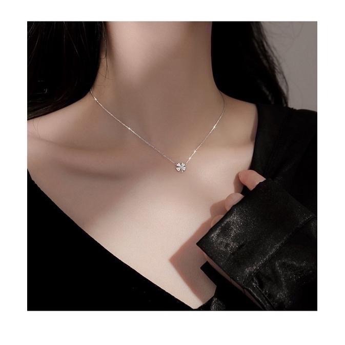 𝓨𝓪𝓷𝓰𝓑𝓲💫免運🍀S925純銀｜精緻幸運草項鍊 Y279-細節圖3