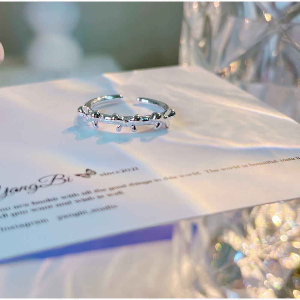 𝓨𝓪𝓷𝓰𝓑𝓲🫧925銀｜環繞蝴蝶結戒指 Y633-細節圖2