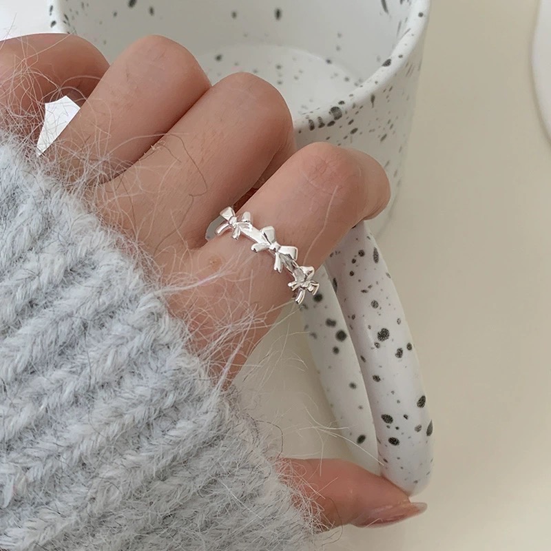 𝓨𝓪𝓷𝓰𝓑𝓲🫧925銀｜環繞蝴蝶結戒指 Y633-細節圖3