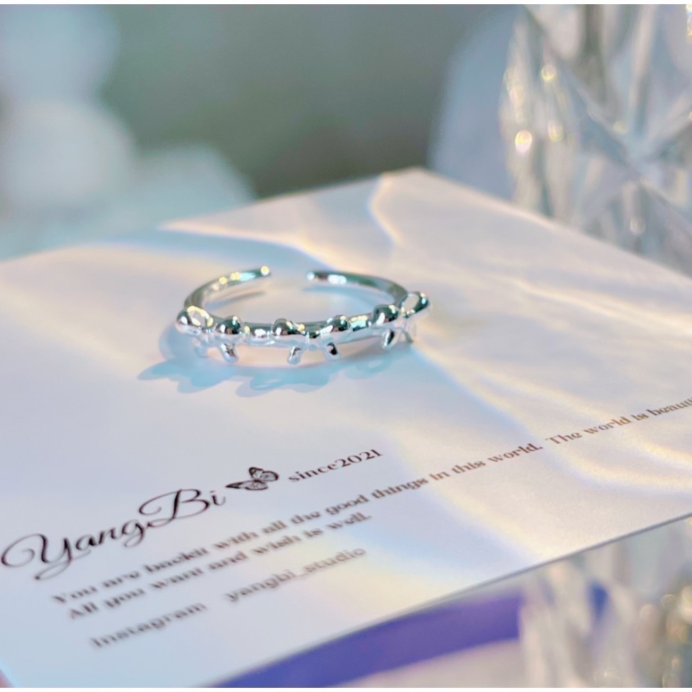 𝓨𝓪𝓷𝓰𝓑𝓲🫧925銀｜環繞蝴蝶結戒指 Y633-細節圖6