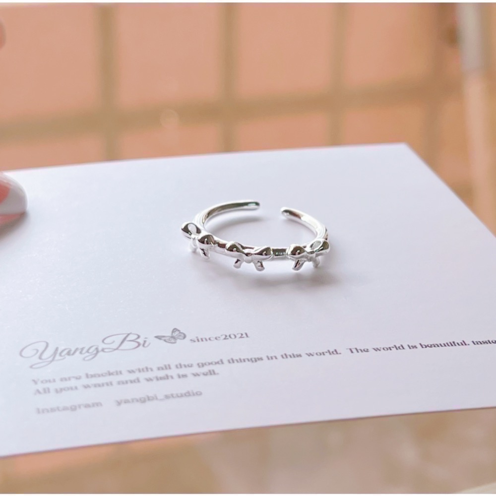 𝓨𝓪𝓷𝓰𝓑𝓲🫧925銀｜環繞蝴蝶結戒指 Y633-細節圖8