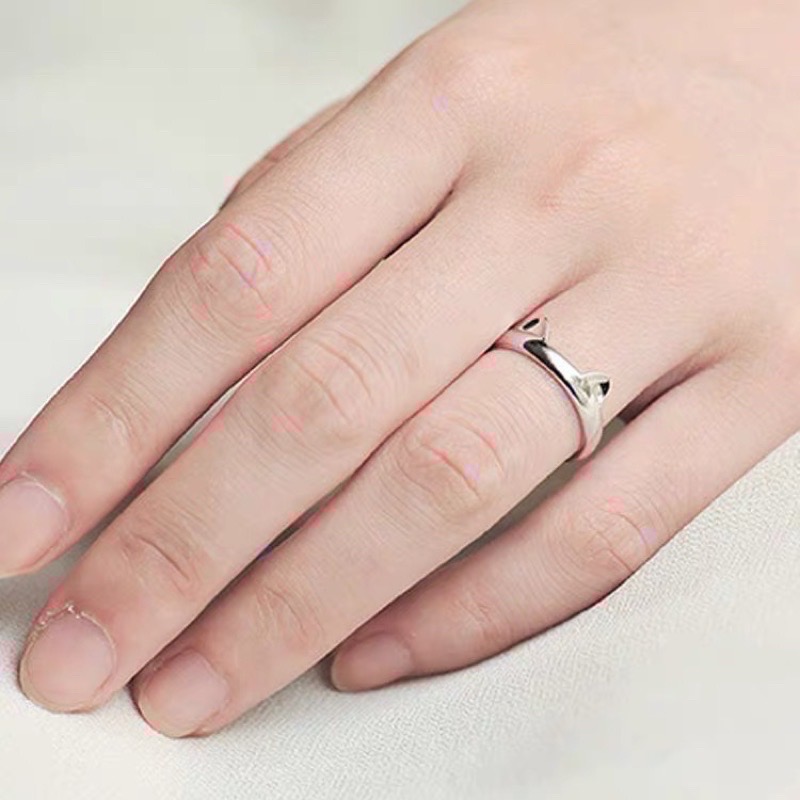 𝓨𝓪𝓷𝓰𝓑𝓲💫免運🇰🇷韓國S925純銀｜貓奴必備.貓咪耳朵開口貓爪戒指 Y201-細節圖2