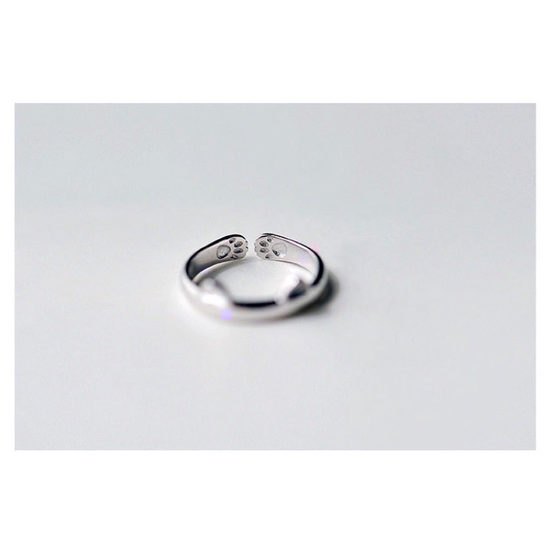 𝓨𝓪𝓷𝓰𝓑𝓲💫免運🇰🇷韓國S925純銀｜貓奴必備.貓咪耳朵開口貓爪戒指 Y201-細節圖4