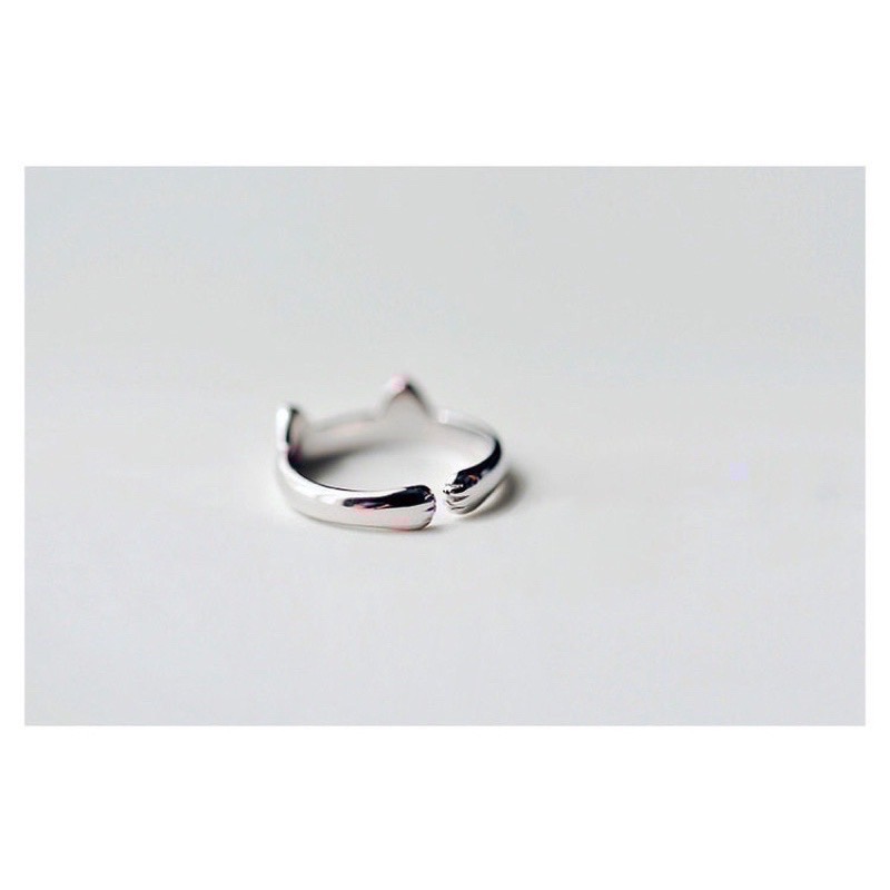 𝓨𝓪𝓷𝓰𝓑𝓲💫免運🇰🇷韓國S925純銀｜貓奴必備.貓咪耳朵開口貓爪戒指 Y201-細節圖5
