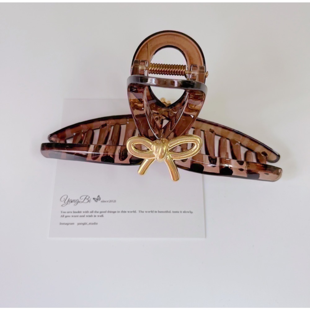 𝓨𝓪𝓷𝓰𝓑𝓲🫧髮量多適合｜透漾金屬蝴蝶結抓夾 鯊魚夾 V263-規格圖11