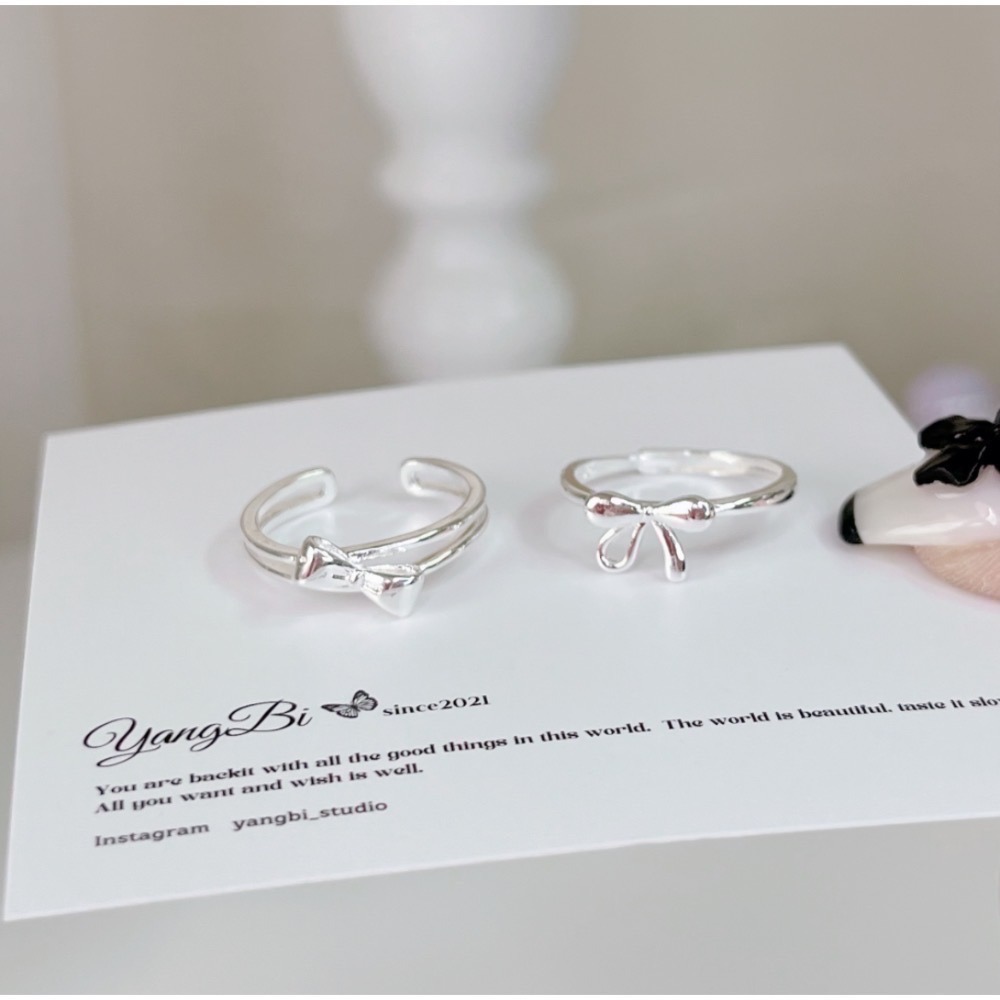𝓨𝓪𝓷𝓰𝓑𝓲🫧兩款造型蝴蝶結戒指 Y663-細節圖4