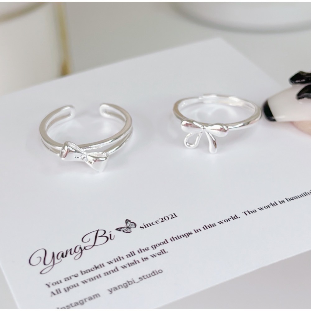 𝓨𝓪𝓷𝓰𝓑𝓲🫧兩款造型蝴蝶結戒指 Y663-細節圖7