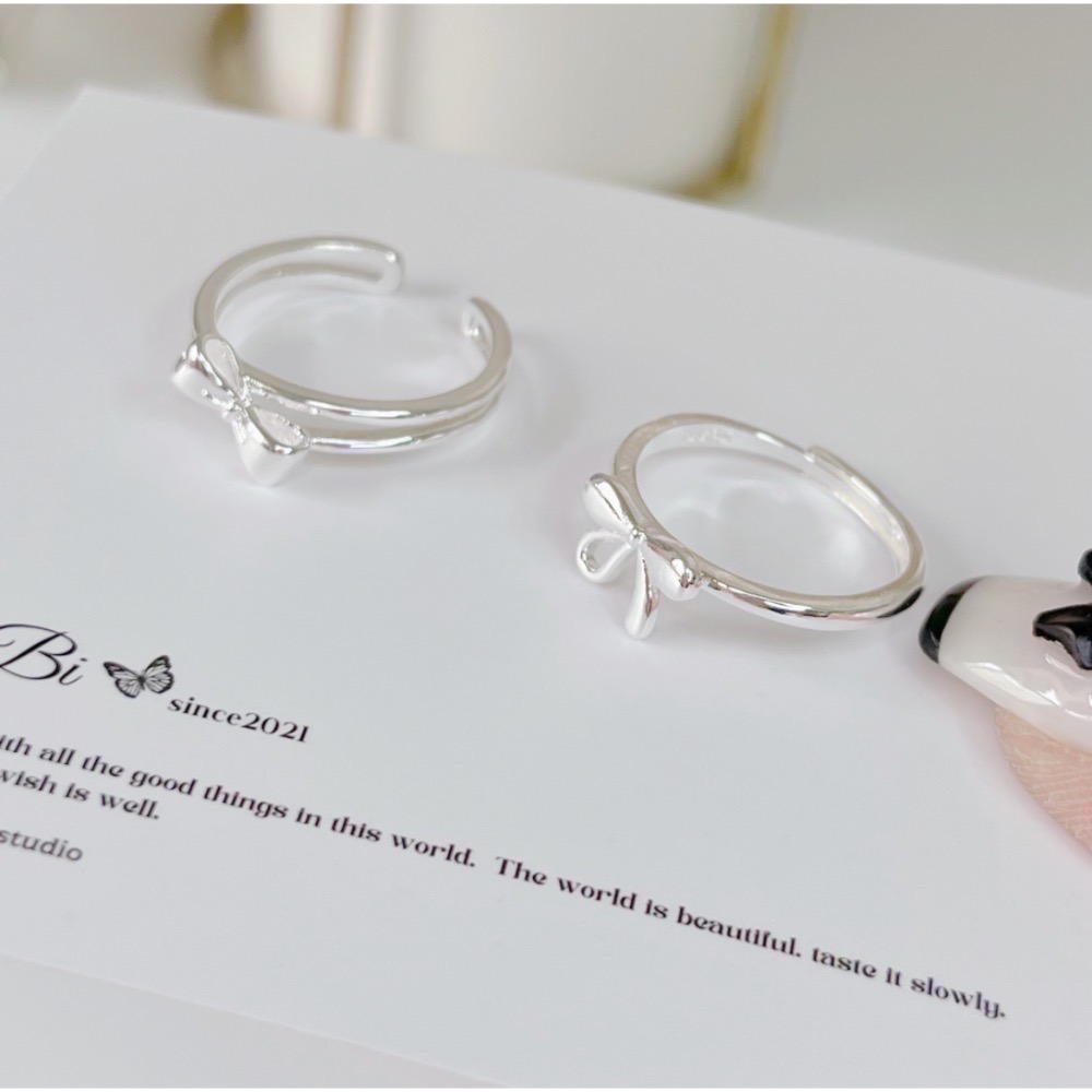 𝓨𝓪𝓷𝓰𝓑𝓲🫧兩款造型蝴蝶結戒指 Y663-細節圖8