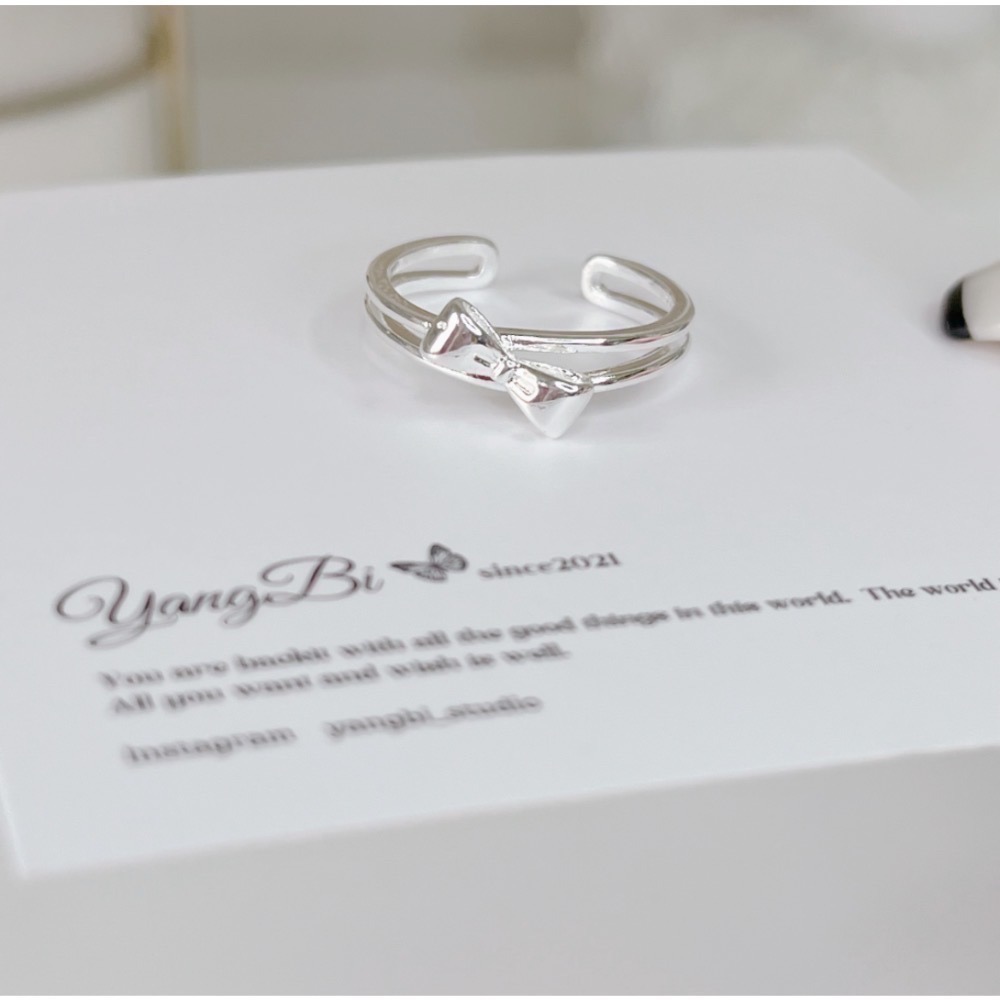 𝓨𝓪𝓷𝓰𝓑𝓲🫧兩款造型蝴蝶結戒指 Y663-規格圖10