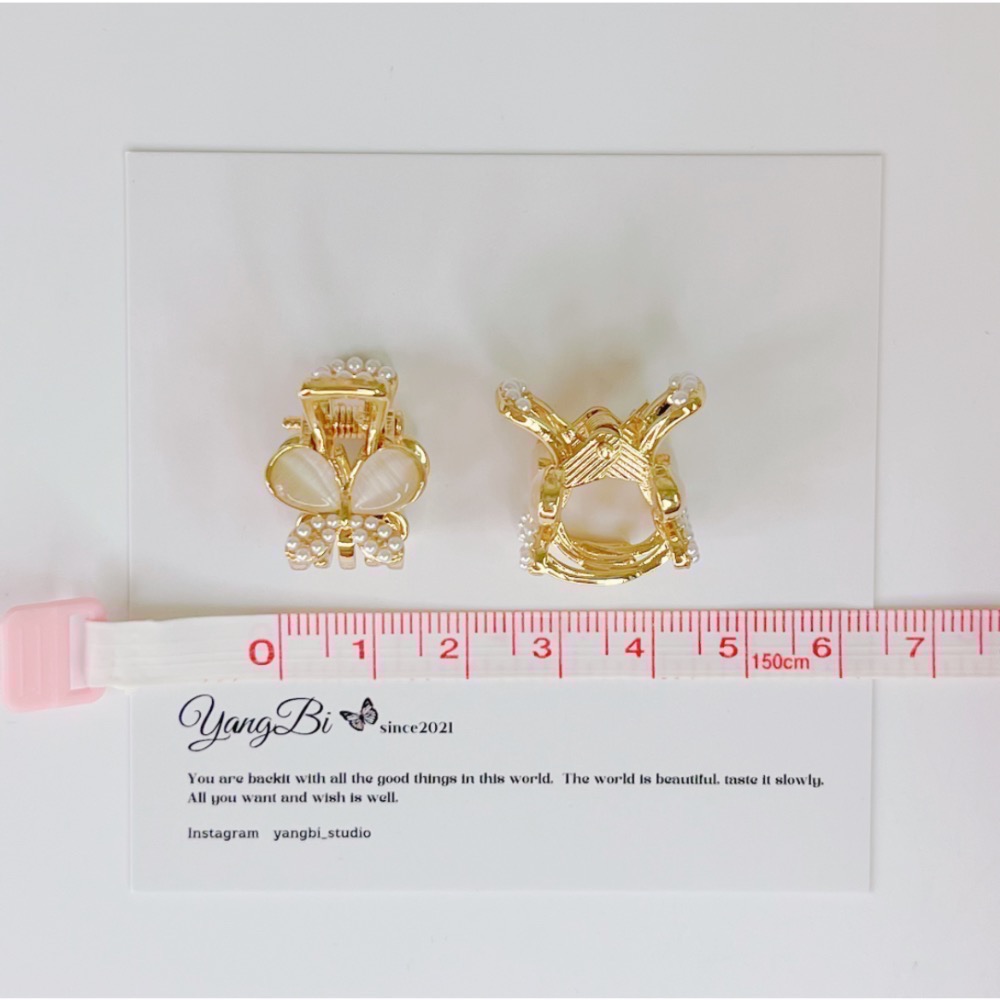 𝓨𝓪𝓷𝓰𝓑𝓲🩰貓眼珍珠蝴蝶小抓夾 髮夾 瀏海夾 V276-細節圖7