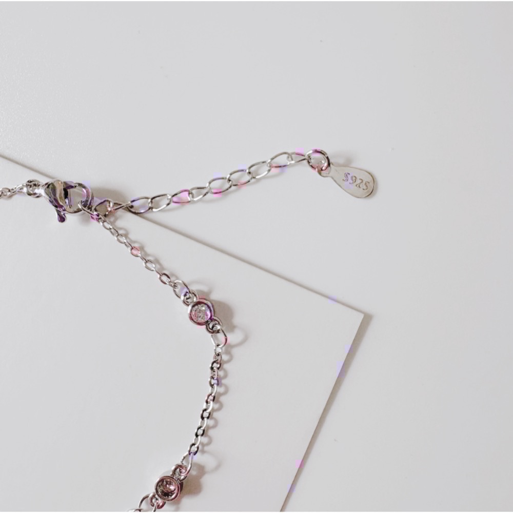 𝓨𝓪𝓷𝓰𝓑𝓲🩰925銀【疊加蝴蝶結鑲鑽手鍊】【閨蜜手鍊】 Y733韓國 抗過敏 不掉色-細節圖8