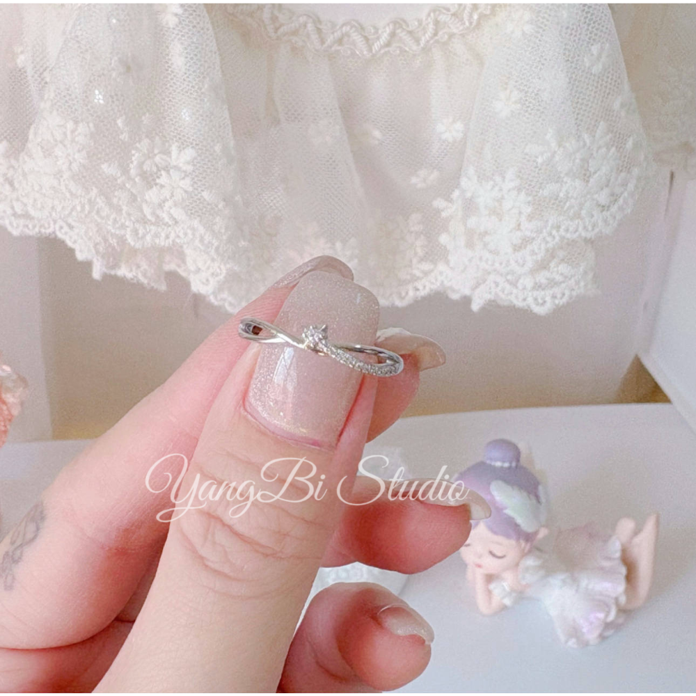 𝓨𝓪𝓷𝓰𝓑𝓲🩰925銀｜耀眼之星 流星戒指 小眾設計 輕奢高級感 Y750-細節圖3