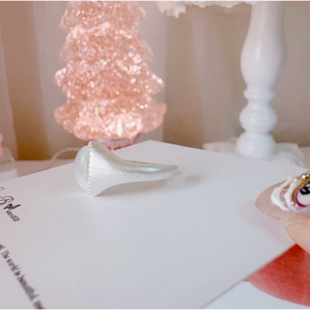 𝓨𝓪𝓷𝓰𝓑𝓲🩰貓眼石愛心花邊拉絲戒指 Y754東大門 小眾 2025新款 質感-細節圖6