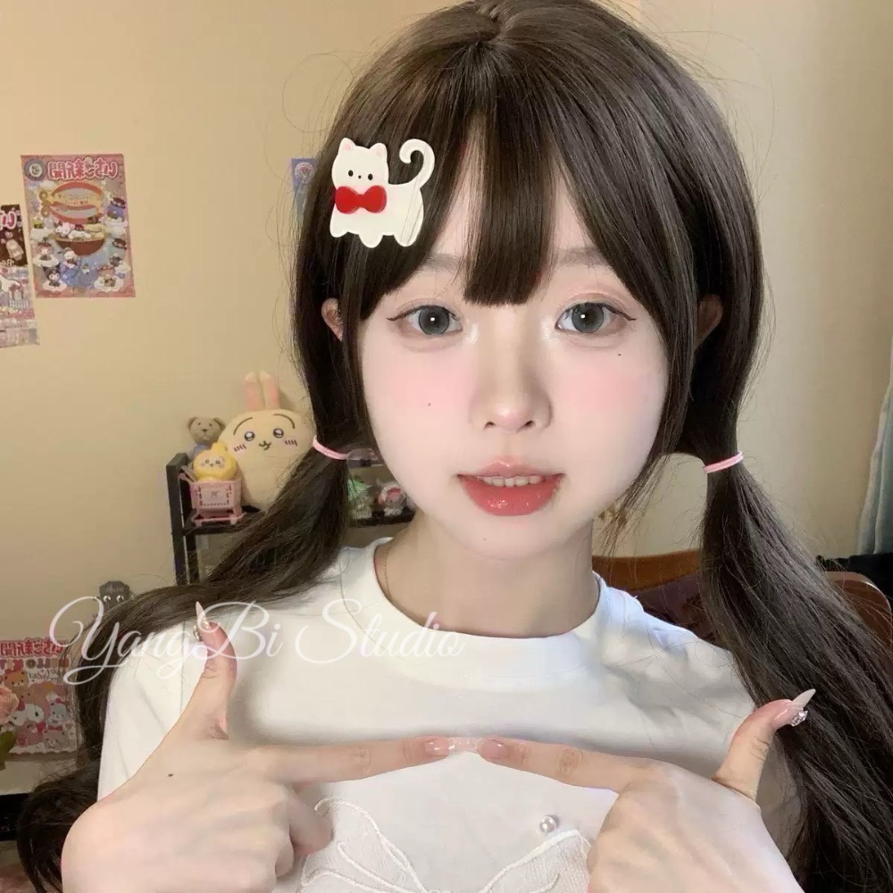 𝓨𝓪𝓷𝓰𝓑𝓲🩰甜美少女可愛蝴蝶結小貓小狗髮夾 鴨嘴夾 V332-細節圖2