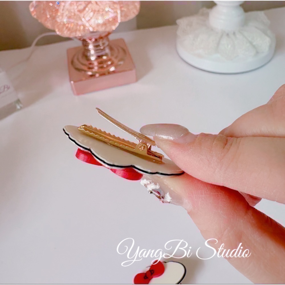 𝓨𝓪𝓷𝓰𝓑𝓲🩰甜美少女可愛蝴蝶結小貓小狗髮夾 鴨嘴夾 V332-細節圖7