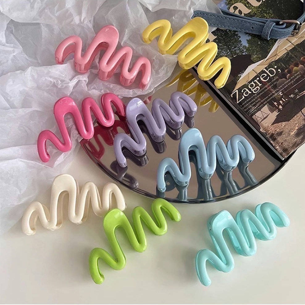 𝓨𝓪𝓷𝓰𝓑𝓲🩰2025多巴胺大波浪造型鯊魚夾 抓夾 V334-細節圖4