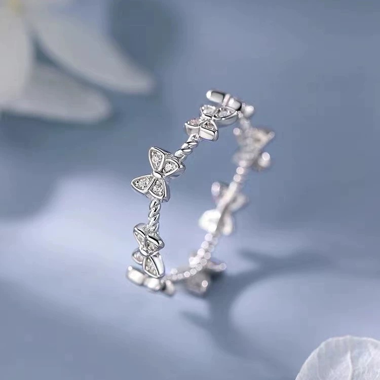 𝓨𝓪𝓷𝓰𝓑𝓲🩰925銀｜不易撞款 蝴蝶麻花卷卷戒指 Y766 甜美 韓國 小眾時尚-細節圖2