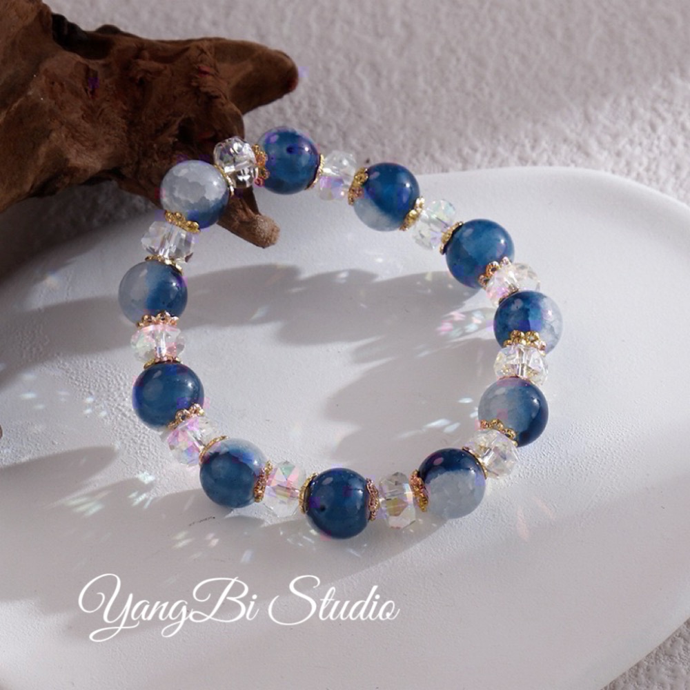 𝓨𝓪𝓷𝓰𝓑𝓲🩰闆娘自留款｜激推！冰透碎花琉璃冰裂爆珠手鍊 Y771水晶 招姻緣 招人緣-規格圖10